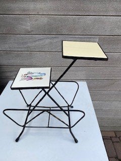 krantenhouder vintage, Maison & Meubles, Métal, Corbeille à journaux, Vintage, Enlèvement