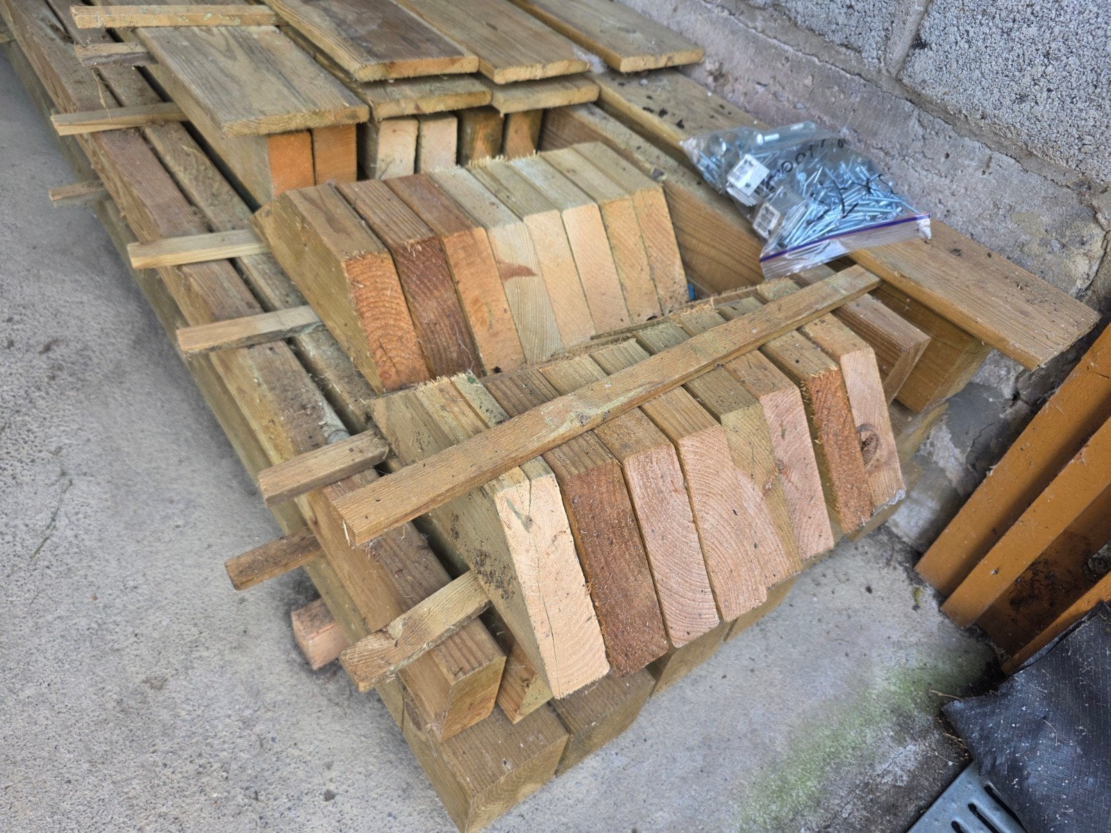 Structure car port, 7,5m t 3,05m. Bois traité, quincaillerie, Jardin & Terrasse, Enlèvement