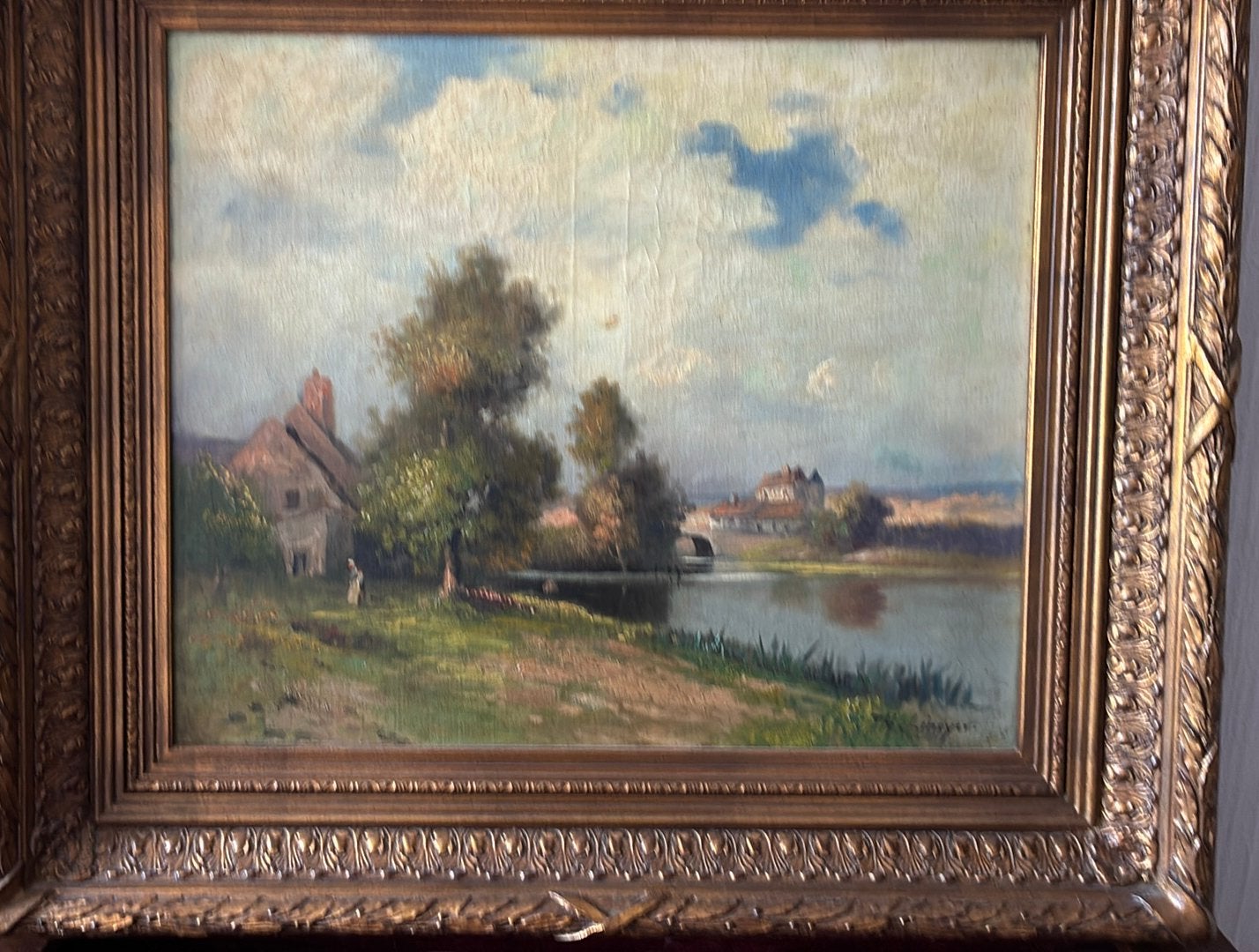 Ruraal zicht Theodore Linsyer, Ophalen, Olieverf, Doek