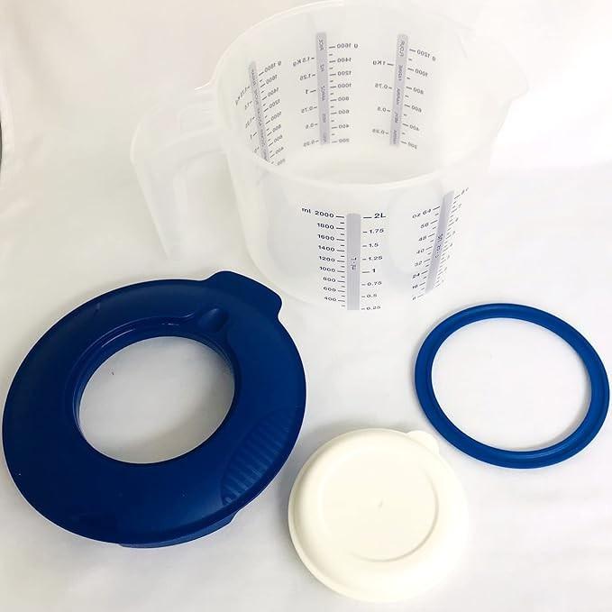 Setje van maatbeker en shaker, Maison & Meubles, Cuisine| Tupperware, Enlèvement ou Envoi, Neuf, Bleu, Autres types