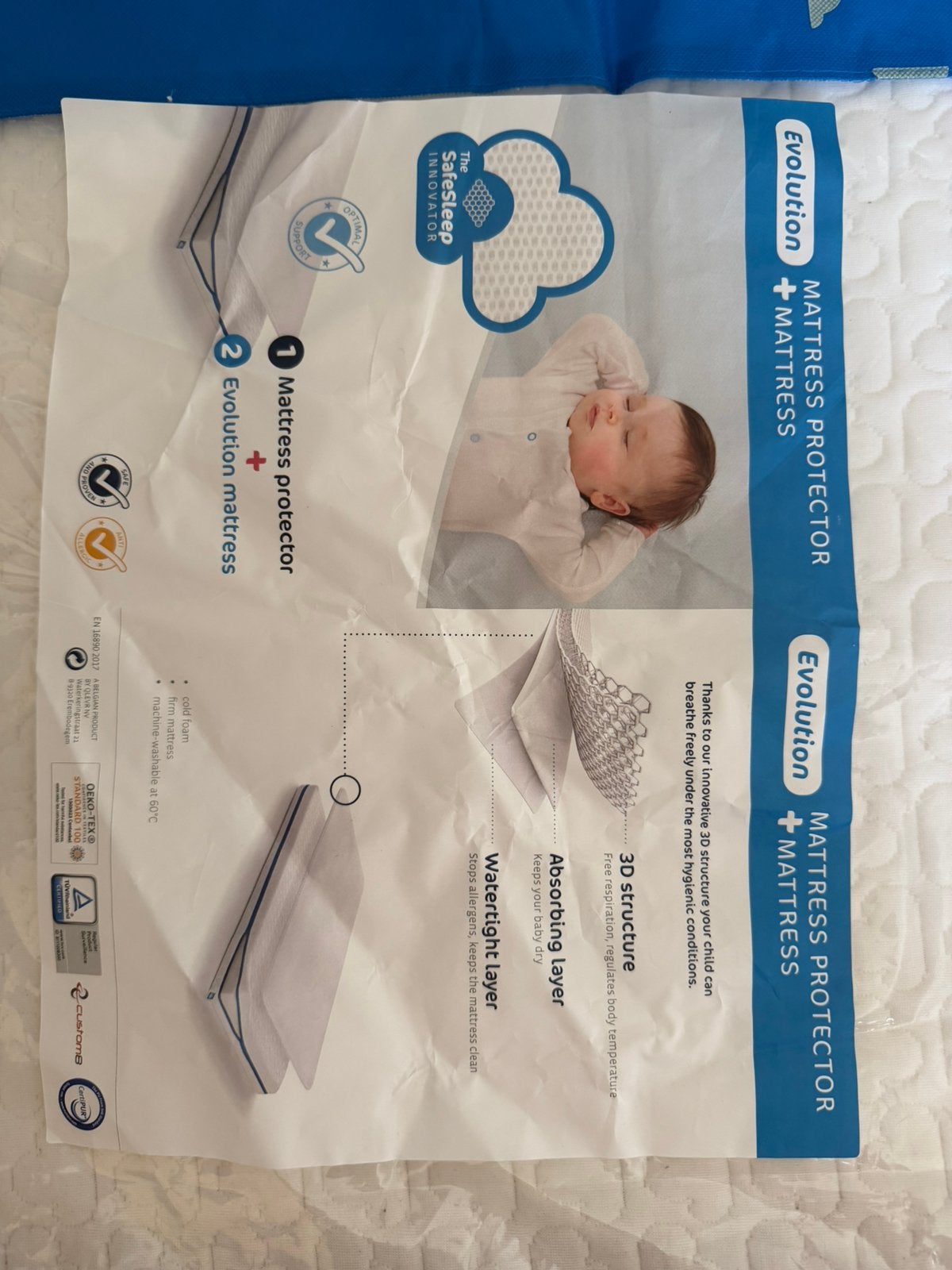 Aerosleep Evolution matras 120x60, Kinderen en Baby's, Kinderkamer | Beddengoed, Ophalen, Zo goed als nieuw