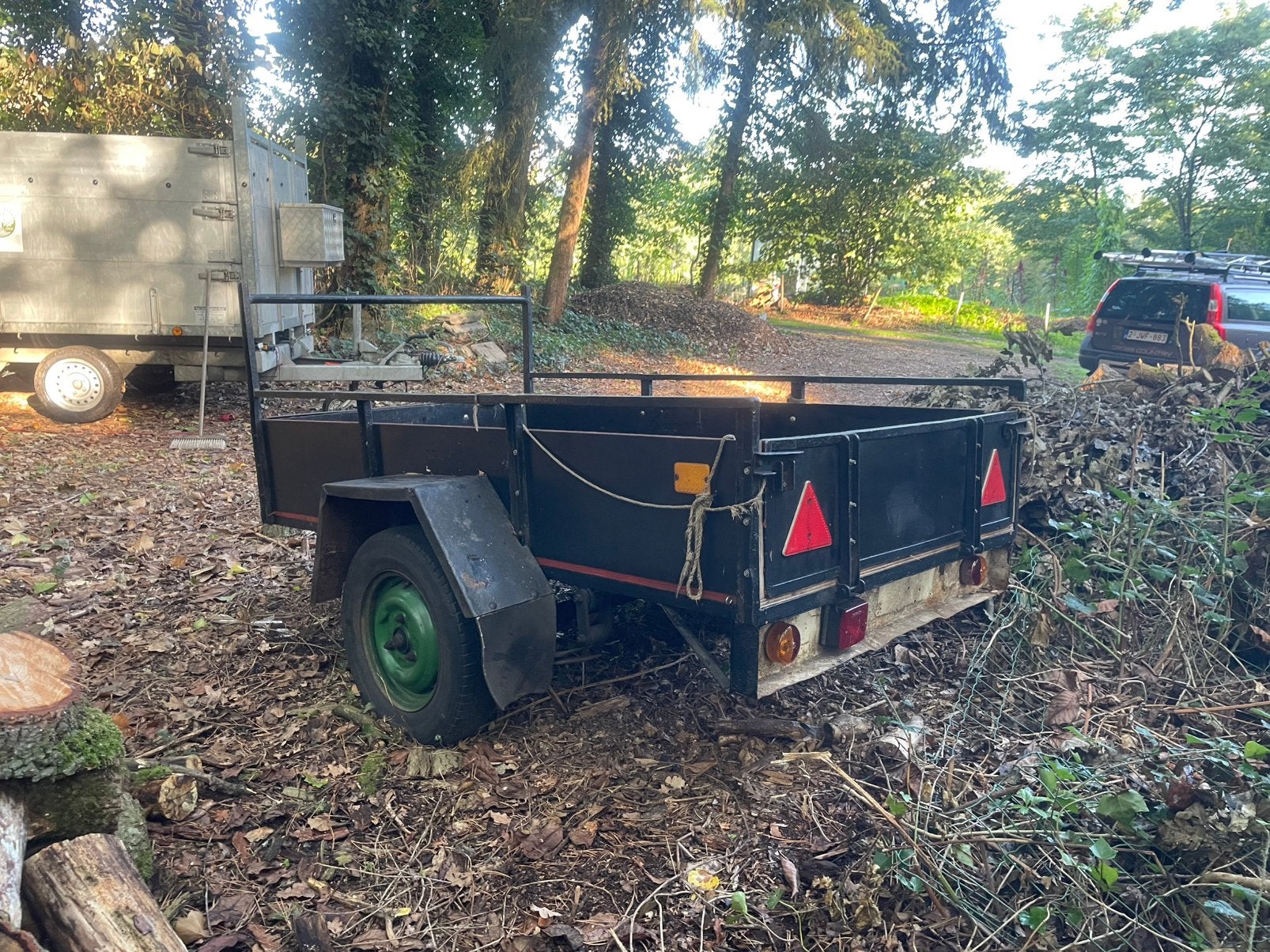 Remork aanhangwagen, Ophalen, Gebruikt