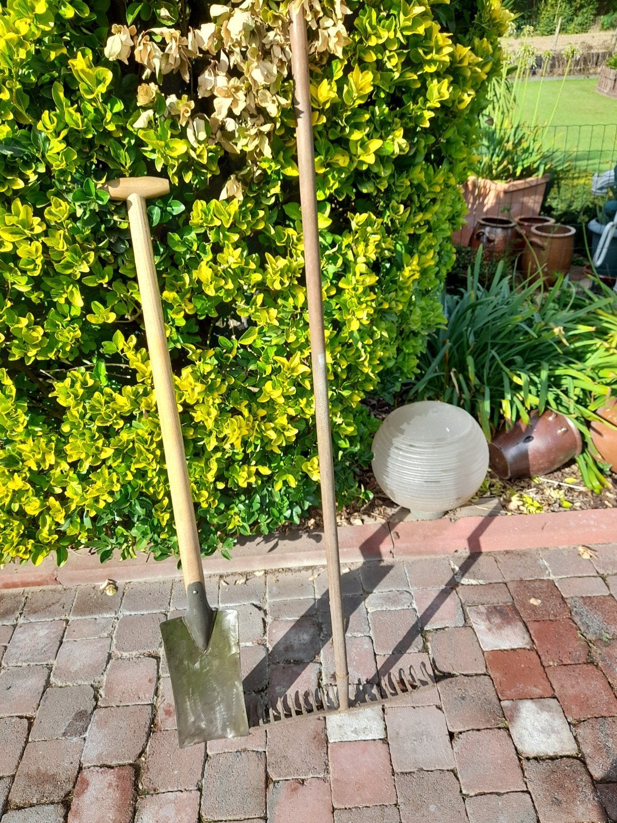 spade polet met hark, Tuin en Terras, Ophalen, Spade