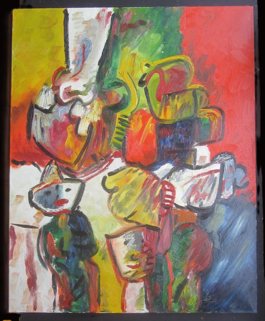 "Children around the Table" - Banet, Antiek en Kunst, Ophalen of Verzenden