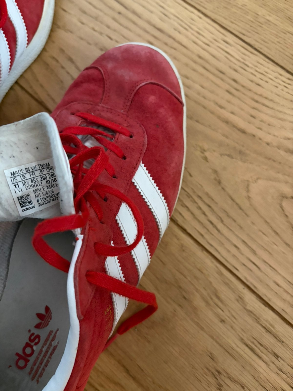 Adidas Gazelle rode sneakers, 45,5. Zeer goede conditie., Ophalen, Zo goed als nieuw, Adidas