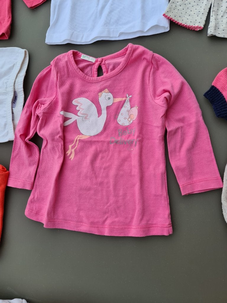 roze longsleeve, t-shirt United Colors of Benetton74, Ophalen, Zo goed als nieuw