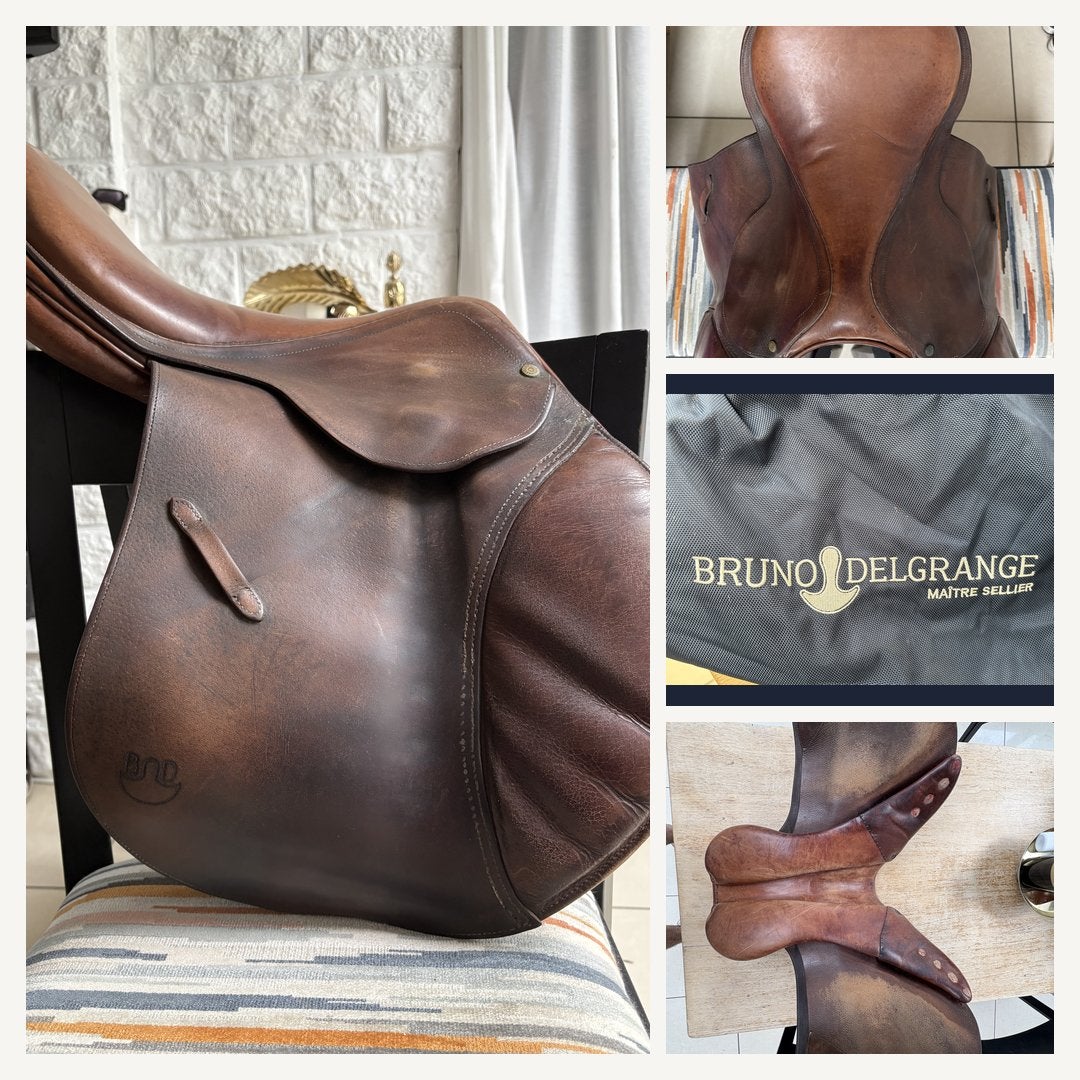 Selle obstacle Bruno Delgrange – modèle Rivoli – 17”, Ophalen, Gebruikt