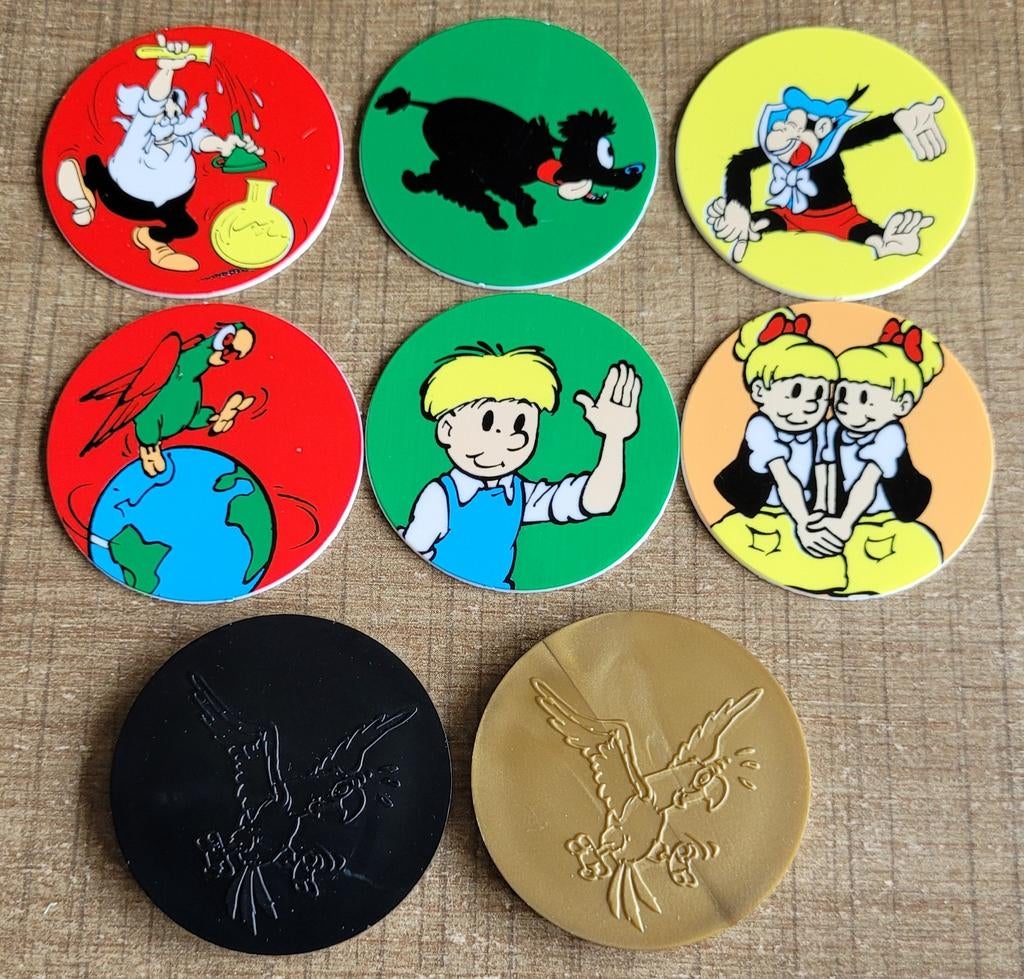 Jommeke: 6 flipjes + 2 slammers, Verzamelen, Ophalen of Verzenden, Overige figuren, Zo goed als nieuw, Plaatje, Poster of Sticker