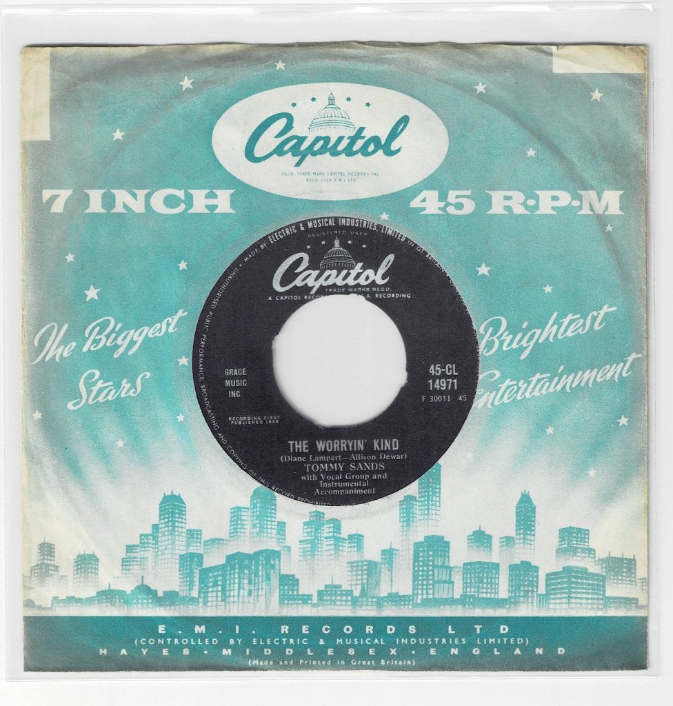 Tommy SANDS - The worryin' kind / Bigger than Texas, Gebruikt, Verzenden, 7 inch, Pop