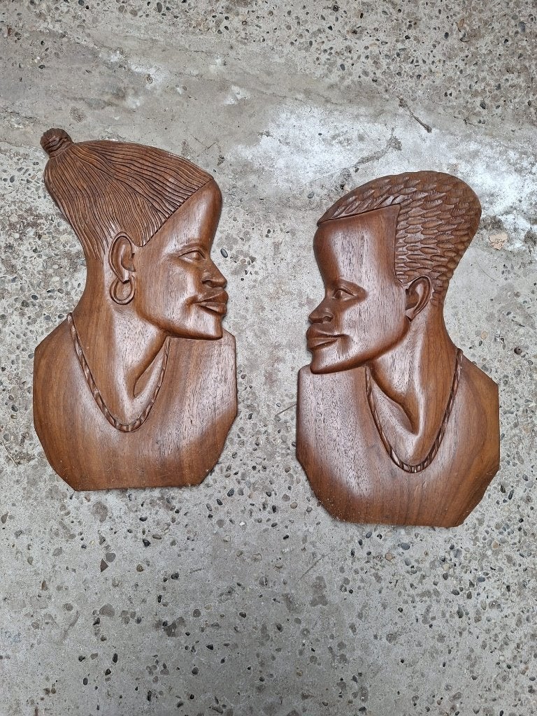 Afrikaanse beelden, Enlèvement, Bois, Sculpture sur bois, Homme