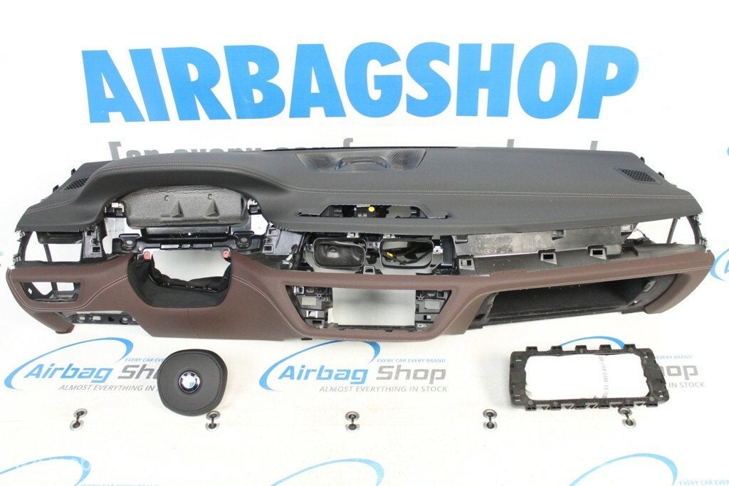Airbag kit - Tableau de bord brun BMW 7 G12 2015-...., Auto-onderdelen, Dashboard en Schakelaars, Gebruikt, Ophalen of Verzenden