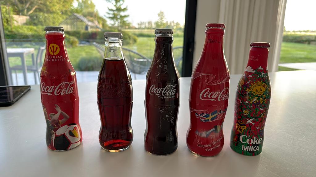 5 Coca-Cola flesjes collector items, Collections, Verres & Petits Verres, Enlèvement, Neuf, Autres types