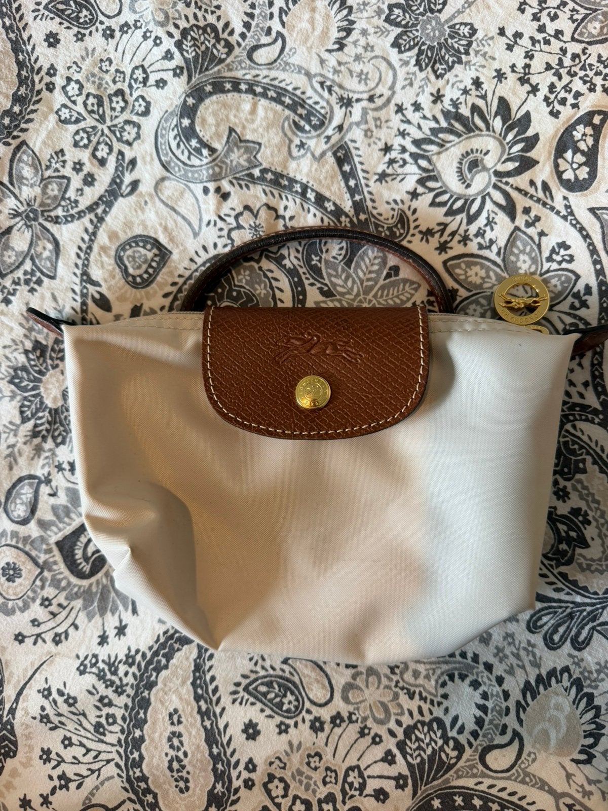 Mini sac longchamp, Handtassen en Accessoires, Ophalen of Verzenden, Zo goed als nieuw, Beige