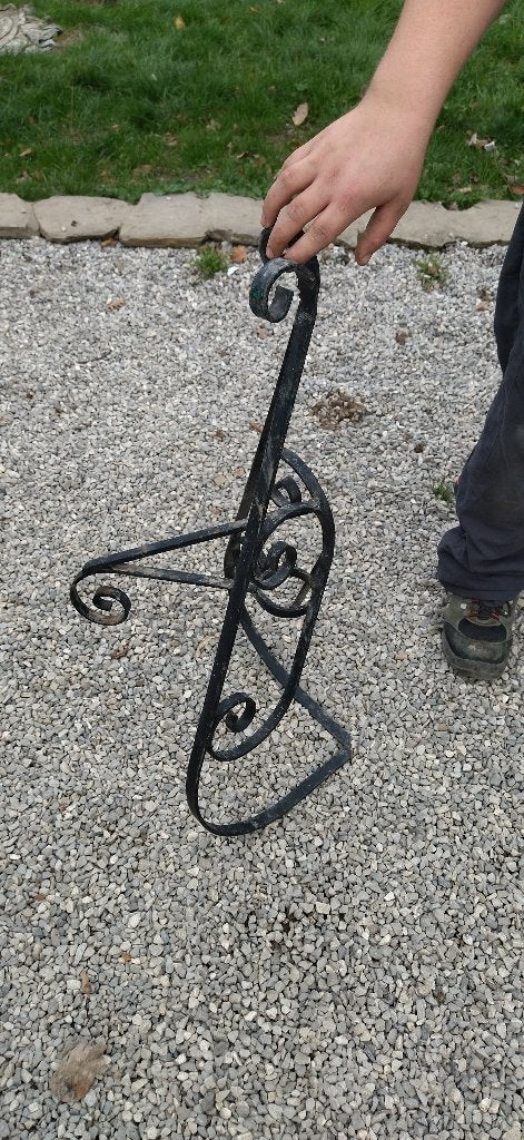 Ancien porte-plante d'angle en fer forgé Vintage Jardin, Enlèvement, Utilisé, Métal, Intérieur