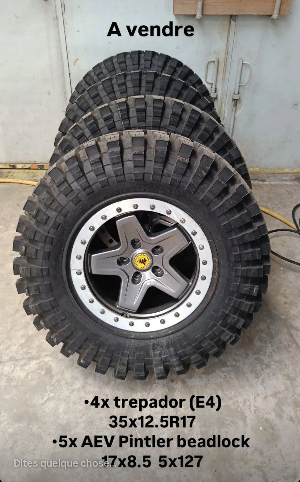 Roues AEV 17" + Maxxis trepador 35", Pneus et Jantes, 4 Saisons, 325 mm, 17 pouces