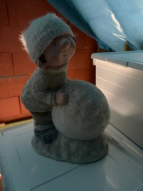 Floralux - Kerst - Mannetje met sneeuwbal, Ophalen, Zo goed als nieuw