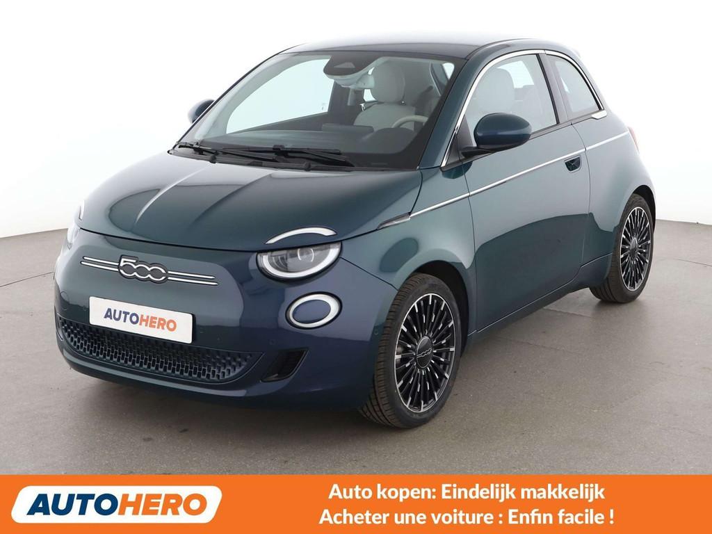 Fiat 500E electric drive 87 kW la Prima by Bocelli, Auto's, Fiat, 4 zetels, Zwart, https://public.car-pass.be/vhr/abd61a8e-6a62-40d9-a182-d0bf37074967