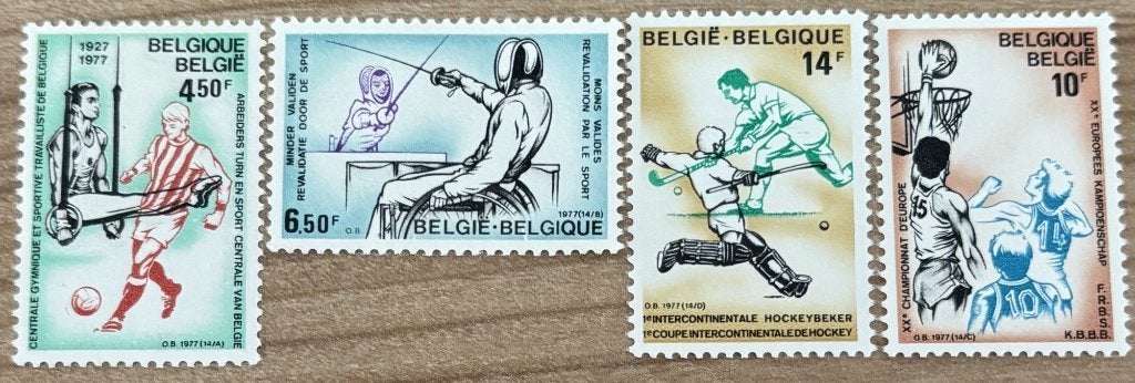 BELGIE - 1863-6 **, Verzenden, Frankeerzegel, Postfris, Sport