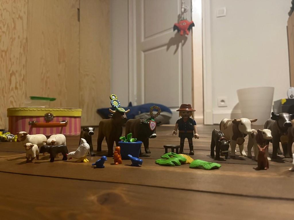 playmobil set van boerderijdieren met boer en boerin, Kinderen en Baby's, Speelgoed | Playmobil, Ophalen, Zo goed als nieuw, Los Playmobil