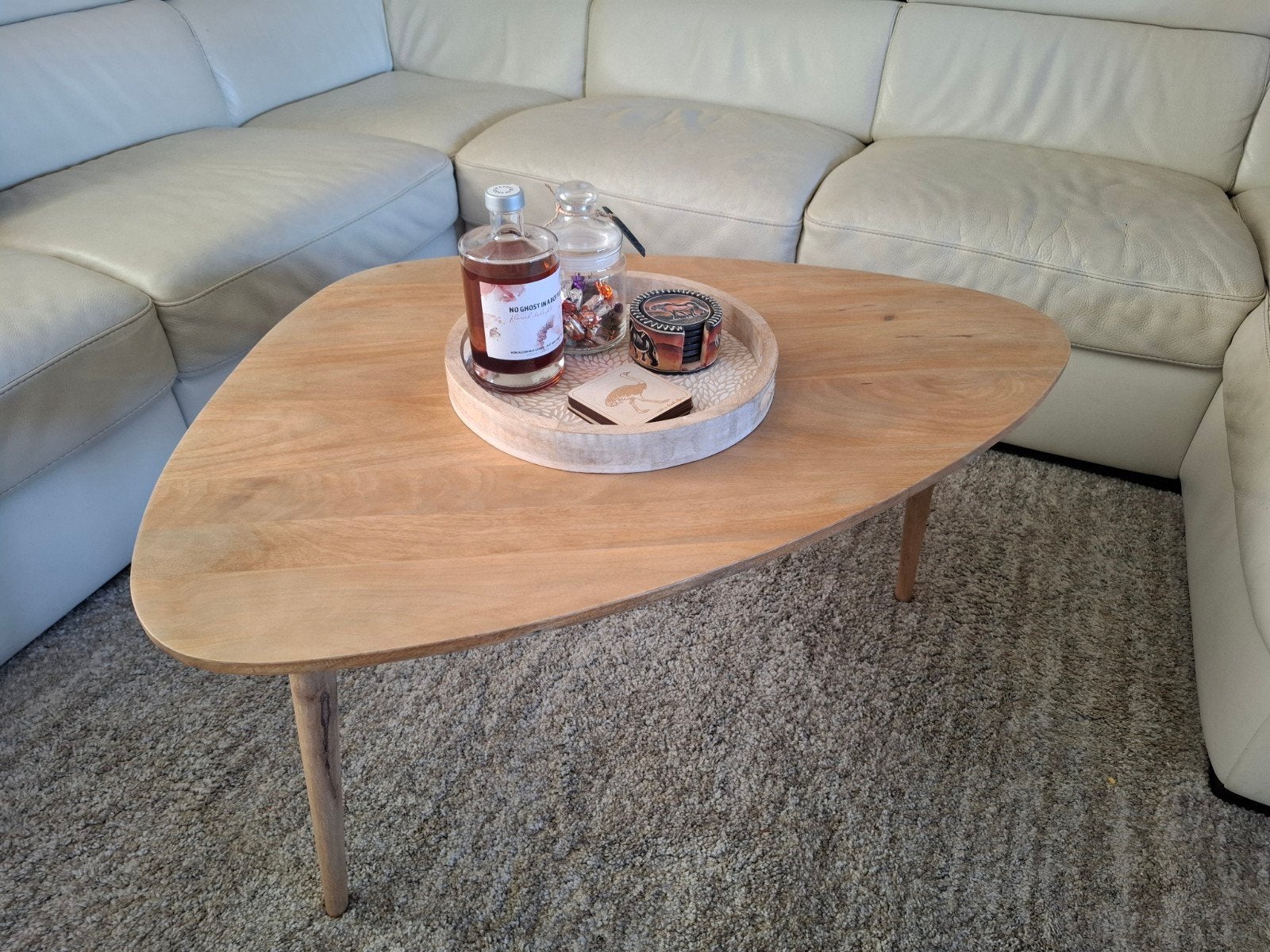 Trocadero - Massief mangohouten vintage salontafel, Huis en Inrichting, Tafels | Salontafels, Ophalen