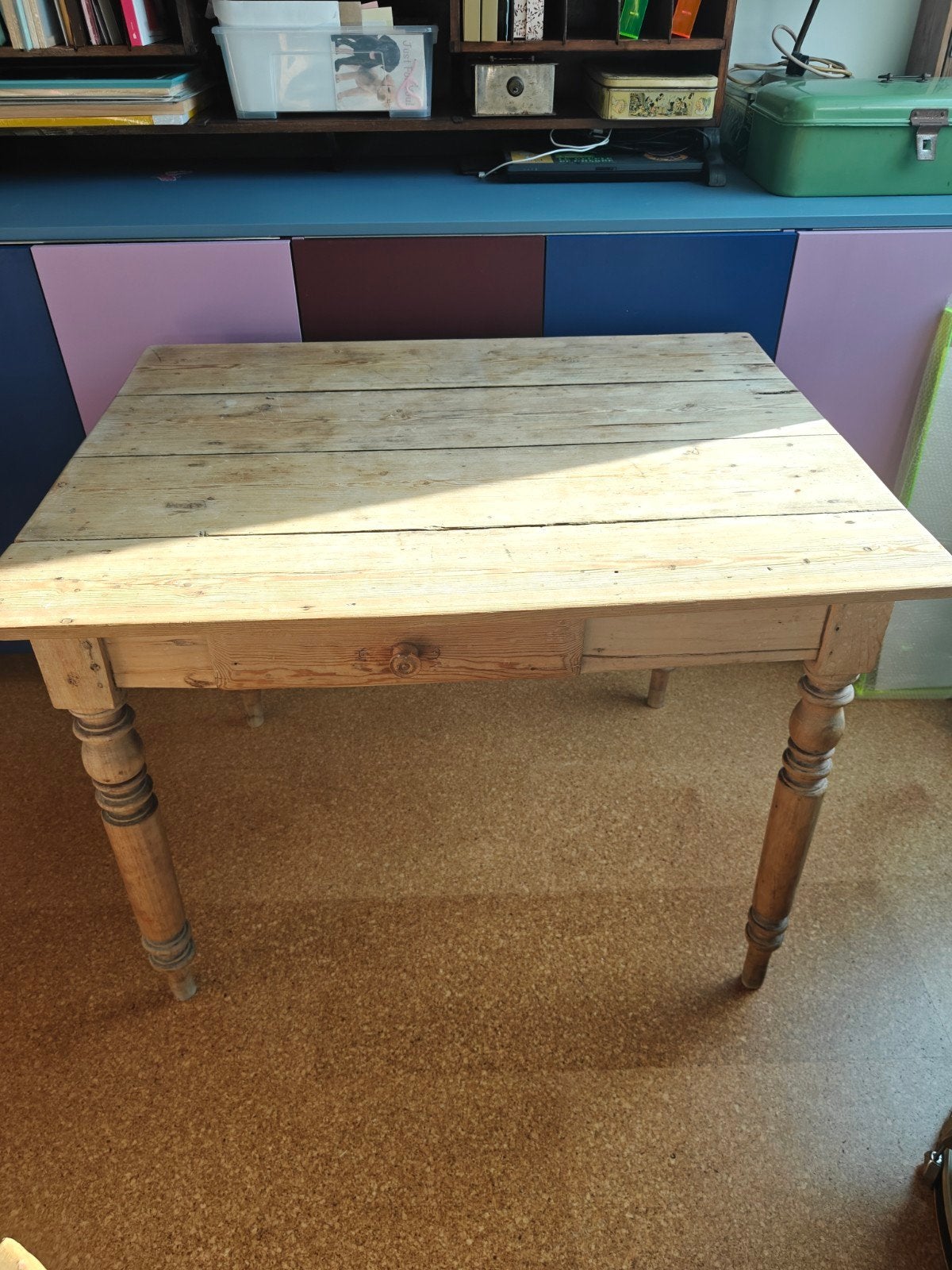 Retro/Vintage Houten tafel/bureau, Ophalen, Gebruikt