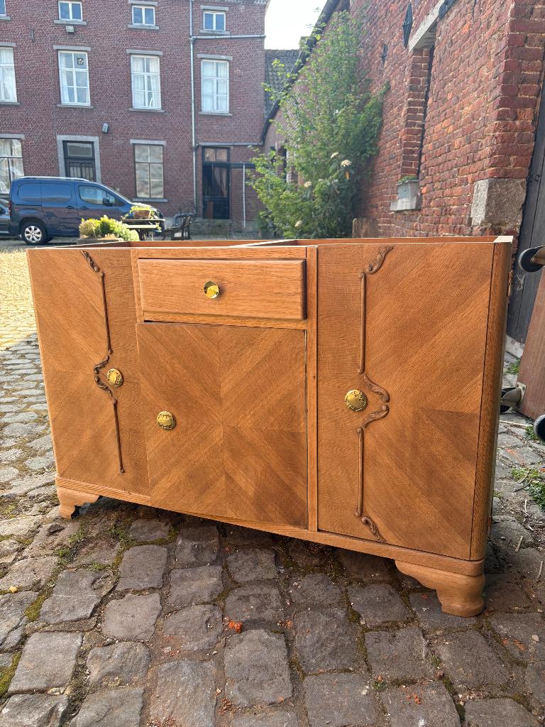 Meuble ancien, buffet, Enlèvement ou Envoi, Utilisé, Chêne, Avec tablette(s)