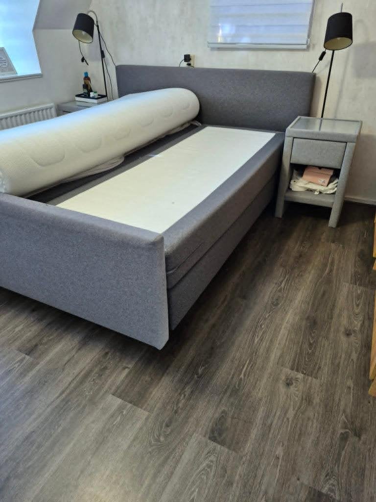 Bezorging is mogelijk 160x200 zgan complete boxspring bed, Maison & Meubles, Chambre à coucher | Lits boxsprings, Comme neuf, 160 cm