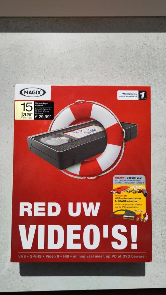 Magix Red uw video's 2 software + kabels, Informatique & Logiciels, Logiciel d'Éducation & Cours, Enlèvement