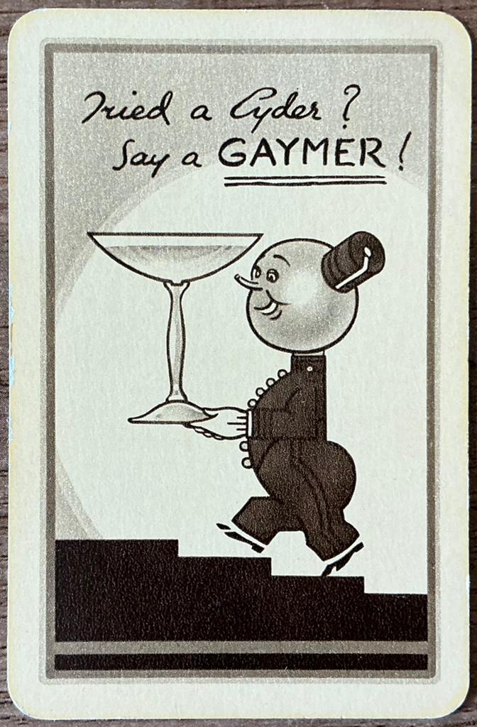 Speelkaart GAYMER CYDER, Verzamelen, Speelkaarten, Jokers en Kwartetten, Ophalen of Verzenden, Zo goed als nieuw, Speelkaart(en)