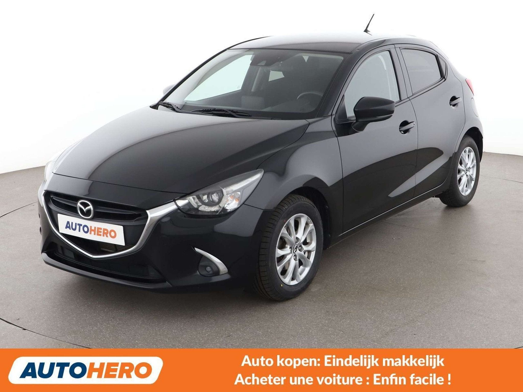 Mazda 2 1.5 Attraction (bj 2017, automaat), Auto's, Stof, Gebruikt, Zwart, Overige brandstoffen