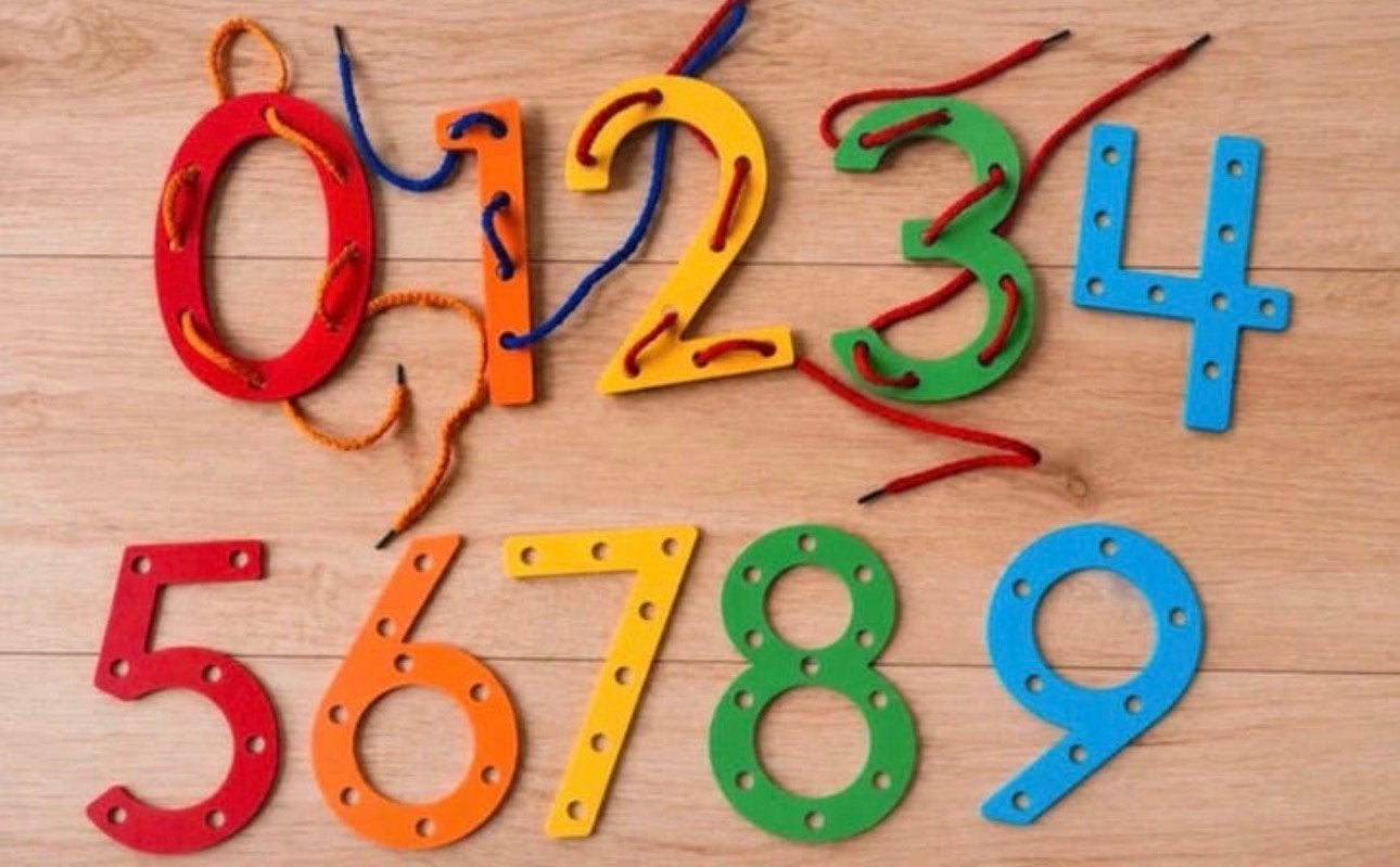 Rijgcijfers - Educatief Speelgoed voor Kinderen, Kinderen en Baby's, Speelgoed | Educatief en Creatief, Ophalen of Verzenden, Nieuw