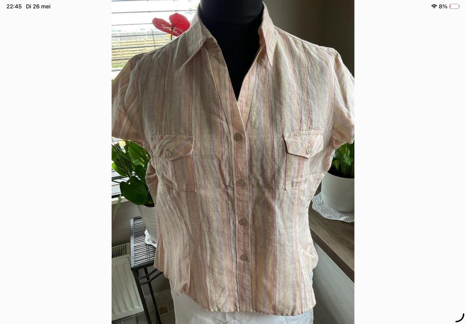 Retro dameshemd maat 48, Kleding | Dames, Blouses en Tunieken, Ophalen of Verzenden, Zo goed als nieuw, Maat 46/48 (XL) of groter