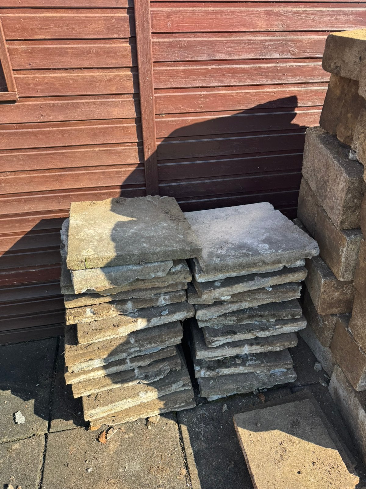 Gratis betontegels, Tuin en Terras, Ophalen, Gebruikt, Beton