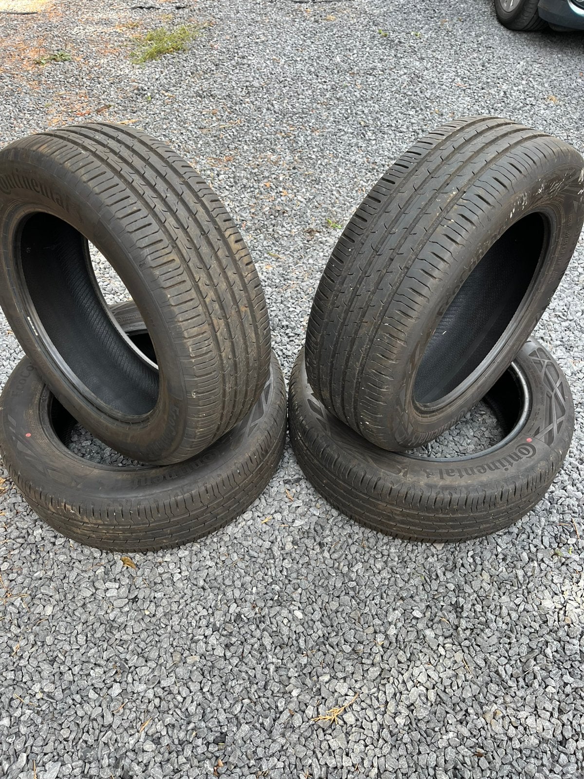 4 pneus Continental 205 55 16 91V ecocontact 6, Ophalen, Gebruikt