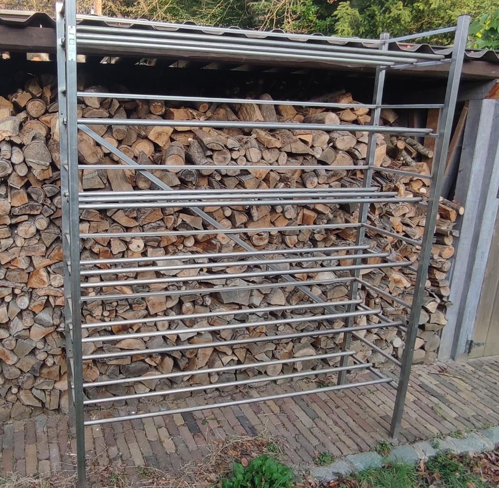 Grote stevige roestvrijstalen planken, Made in Holland, Ophalen, Zo goed als nieuw