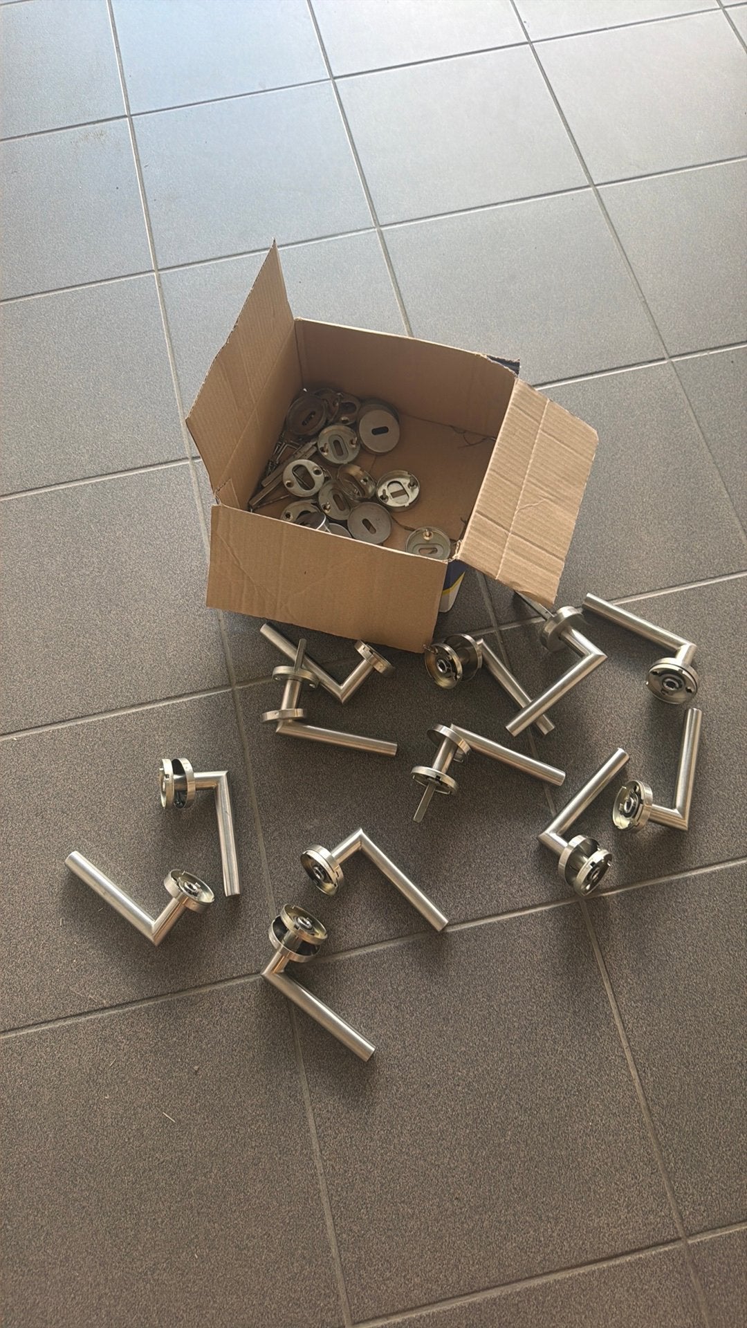 Inox deurklinken, Doe-het-zelf en Bouw, Ophalen, Zo goed als nieuw, Inox