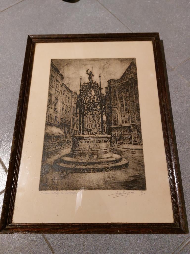 Litho Henri Van Peteghem    µ1n, Antiek en Kunst, Ophalen