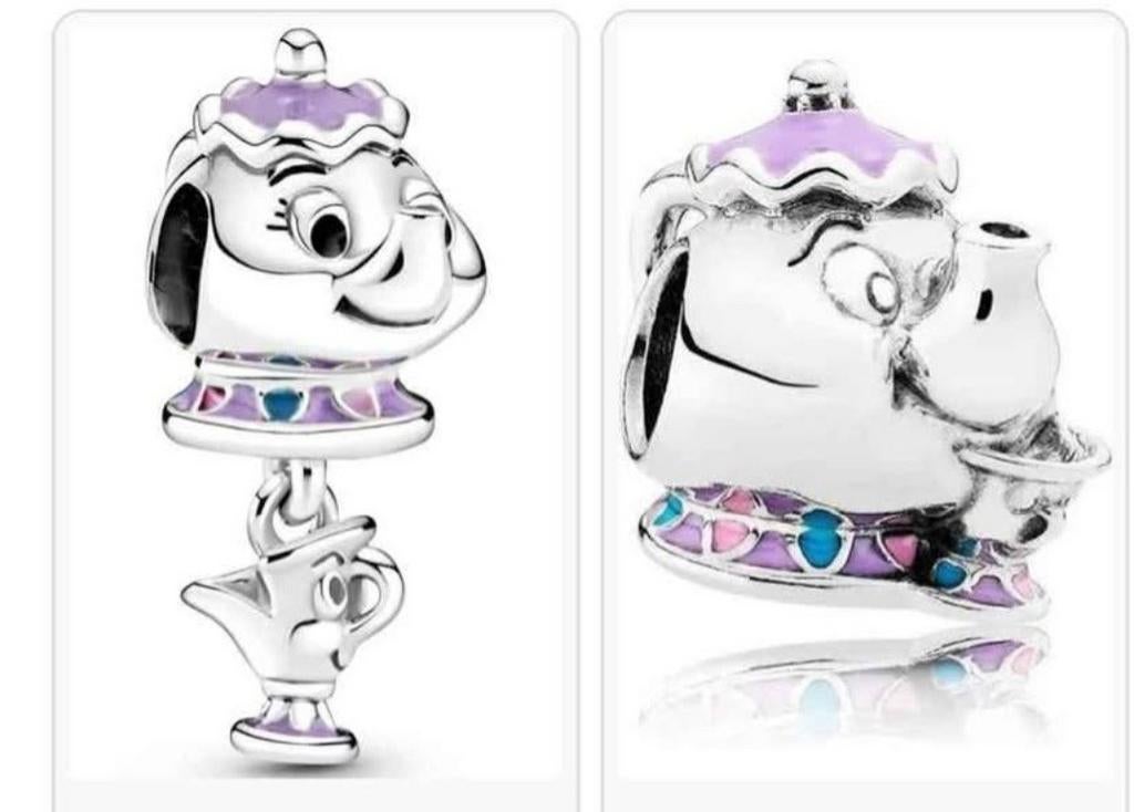 Ens de 2 charmes Pandora Disney mis tea pots, Bijoux, Sacs & Beauté, Bracelets à breloques, Pandora, Argent, Enlèvement ou Envoi