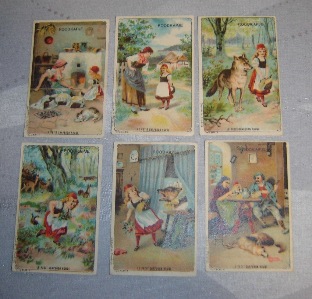 Petit chaperon rouge de la série Chromos Talpe, Avant 1940, Gravure, Utilisé, Autres sujets/thèmes