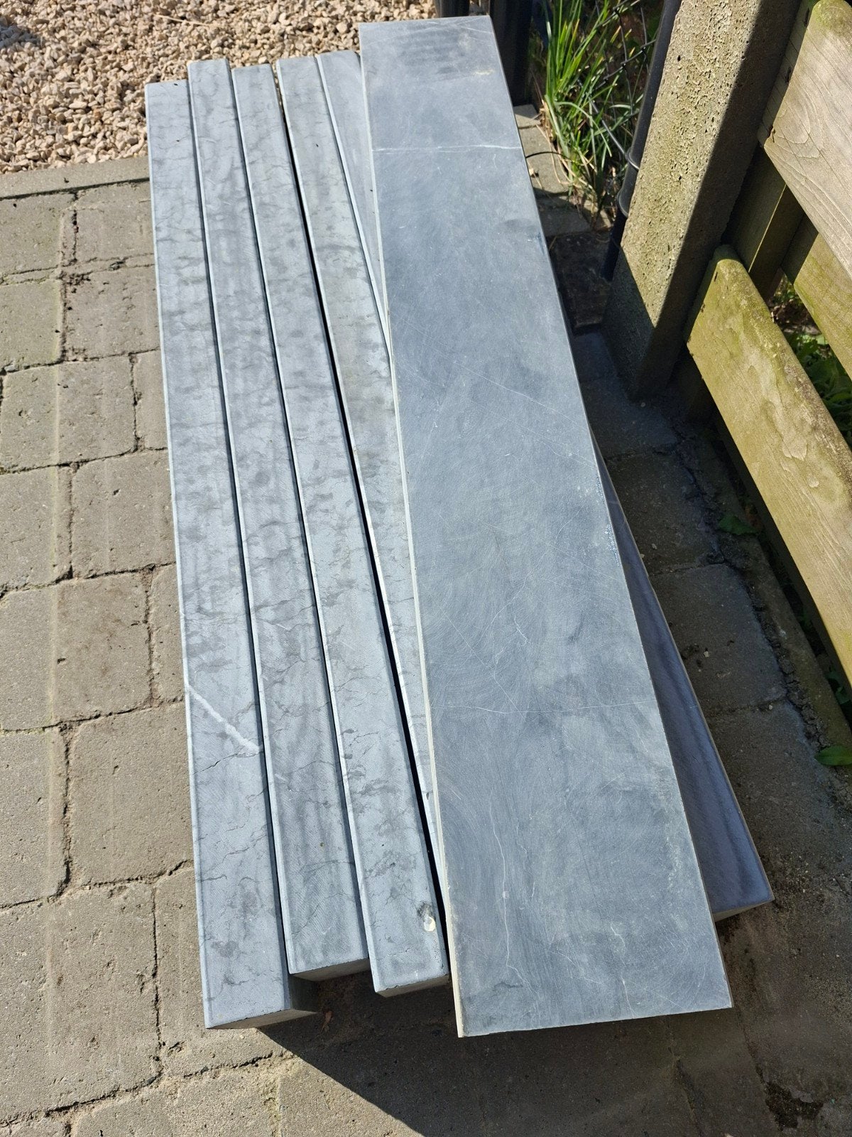 natuursteen boordsteen 100x15x5. 8 stuks, Ophalen, Natuursteen