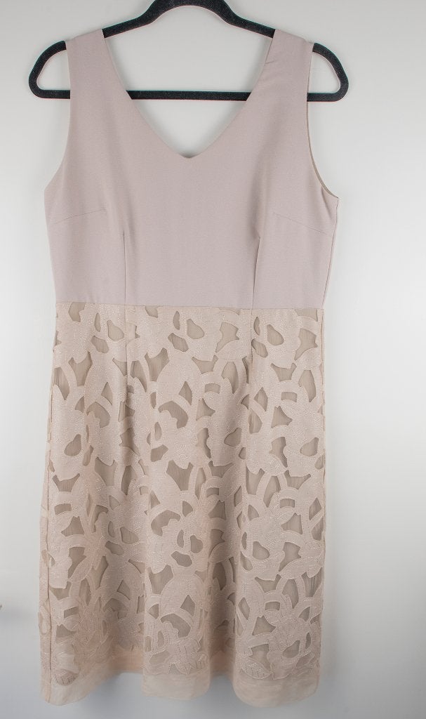 Robe de cocktail Ana Alcazar beige (taille 38), Taille 38/40 (M), Enlèvement ou Envoi, Beige, Comme neuf