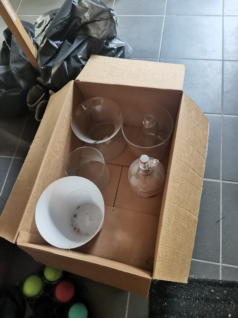 glazen vaas (gratis op te halen), Verre, Enlèvement, Utilisé, Multicolore