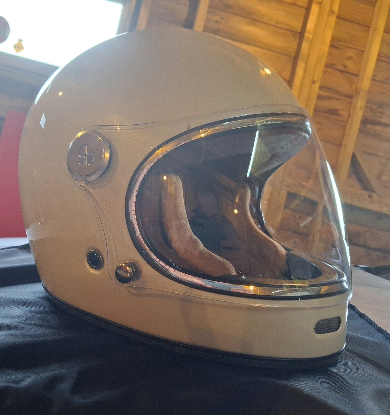 Vintage helm maat M, Motoren, M, Dames, Tweedehands, Ophalen