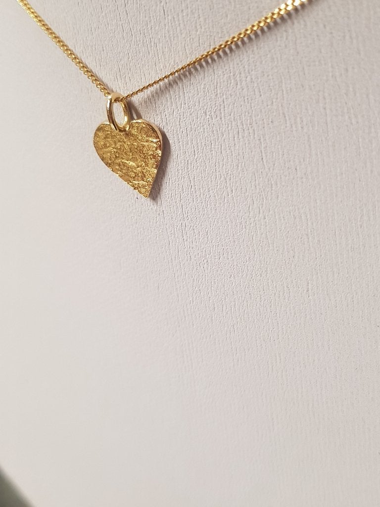 Pendentif coeur or jaune 18 ct, Neuf, Or, Cœur, Jaune