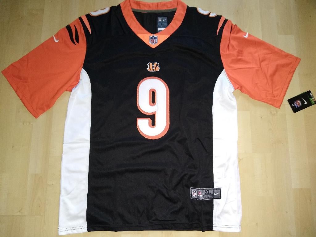 Cincinnati Bengals Jersey Burrow maat: M, Kleding | Heren, Maat 48/50 (M), Zwart, Overige typen, Nieuw