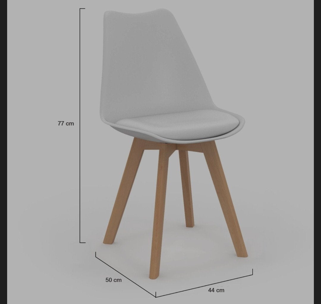 4 chaises scandinave blanches, Maison & Meubles, Chaises, Enlèvement, Utilisé, Scandinave, Quatre