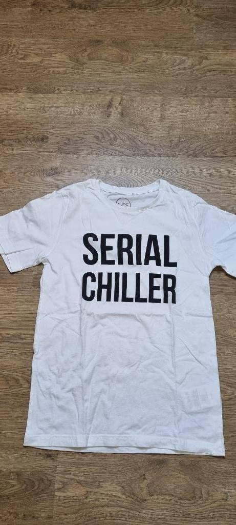 witte t-shirt JBC met tekst maat 140 - 146, Garçon, Enlèvement ou Envoi, Chemise ou À manches longues, Utilisé