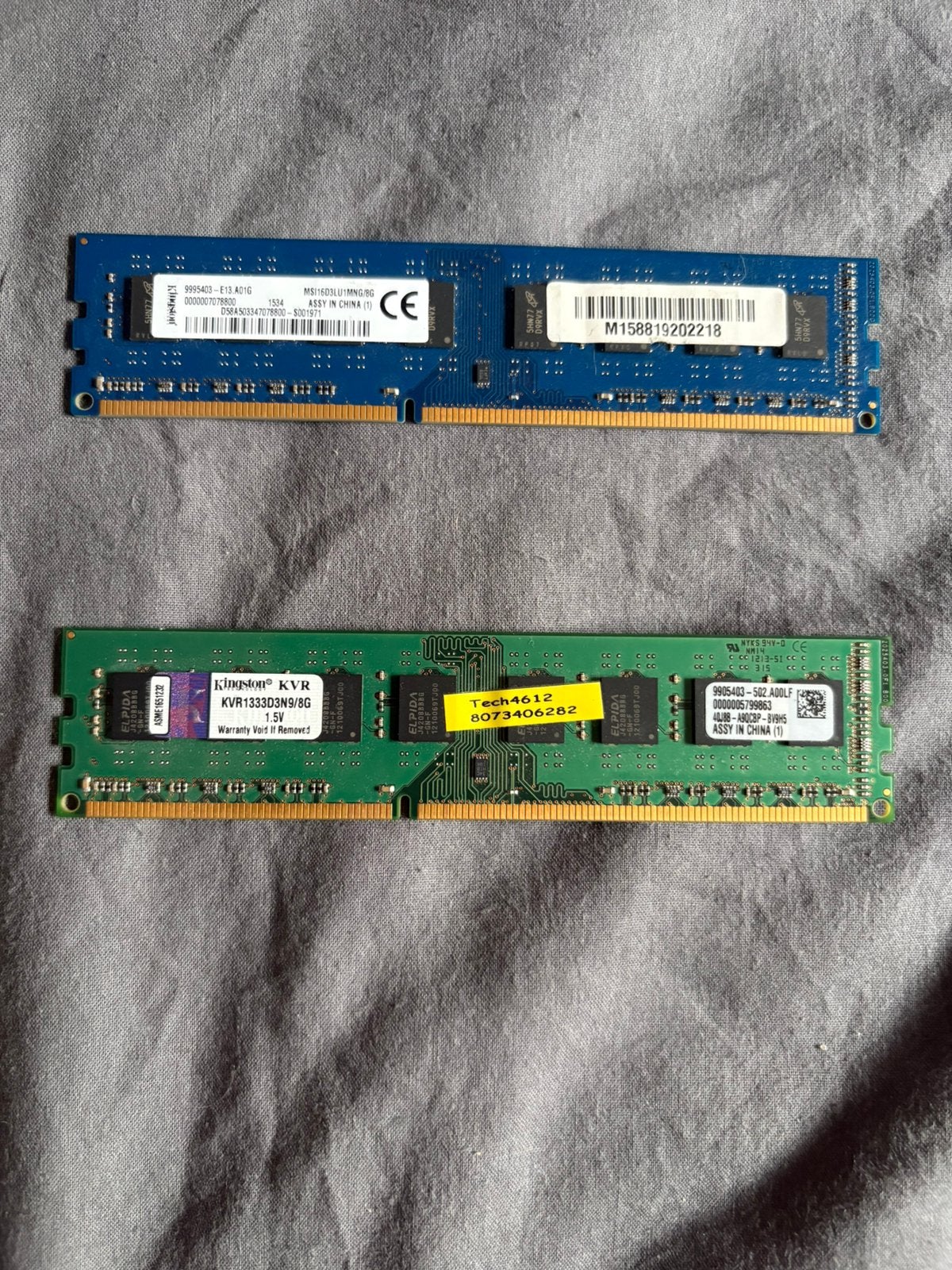 16gb ram kit, Gebruikt, DDR3, Ophalen of Verzenden, Desktop
