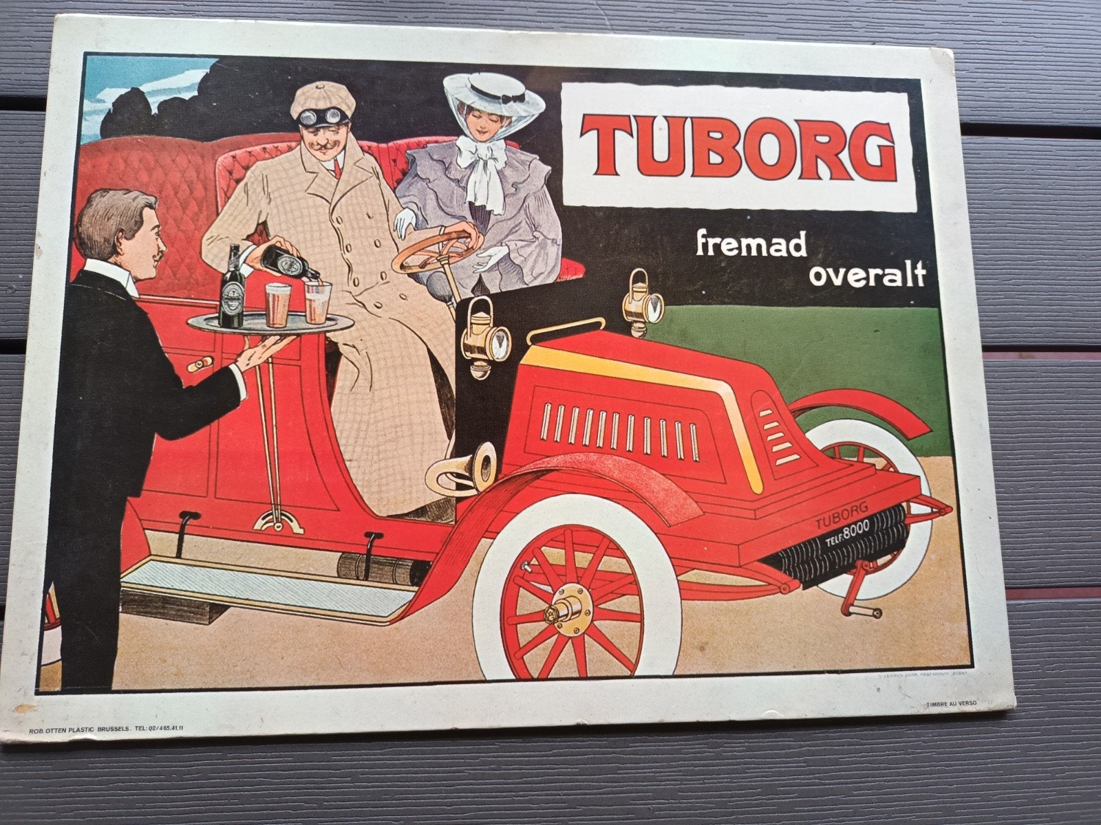 Tuborg vintage reclamebord (1981), Panneau publicitaire, ###, Enlèvement ou Envoi, ###