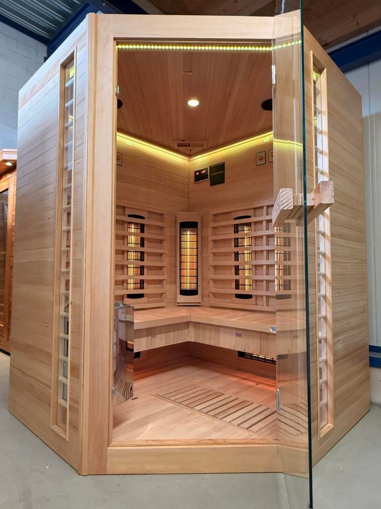 Combi Sauna (Fins + Infrarood) - GRATIS BEZORGD + GEMONTEERD, Sport en Fitness, Ophalen of Verzenden, Zo goed als nieuw, Infrarood